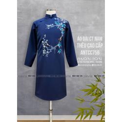 Áo Dài Cách Tân Nam Thêu Cao Cấp ANTCC756